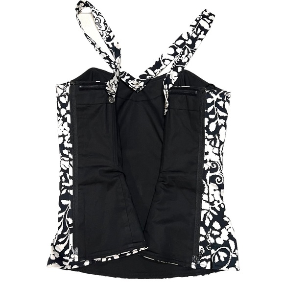 White House Black Market Floral Corset V Strap Top - Picture 8 of 11